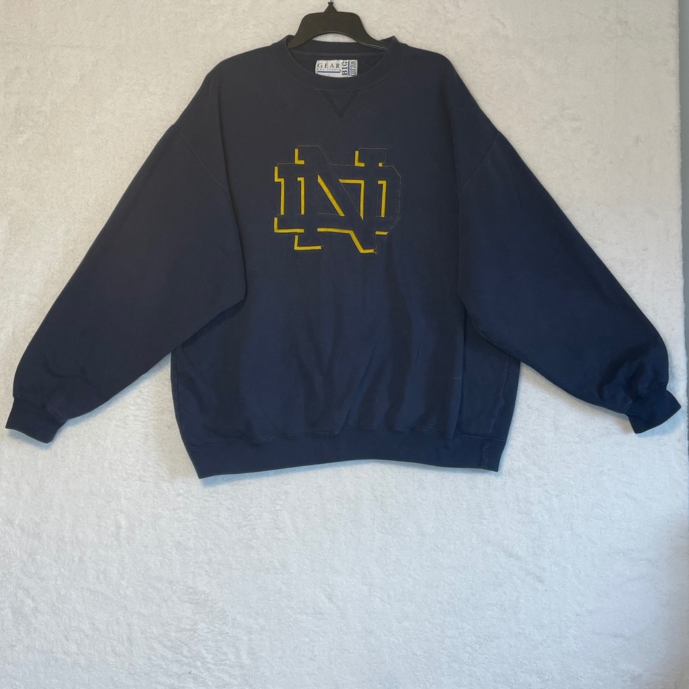 Gear For Sports Notre Dame Fighting Irish Sweatshirt Navy Blue XXL Big Cotton
